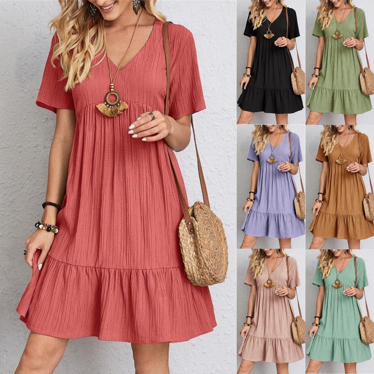 Cassimok.com Bohemian V-Neck Vintage Dresses - Your Perfect Summer Style